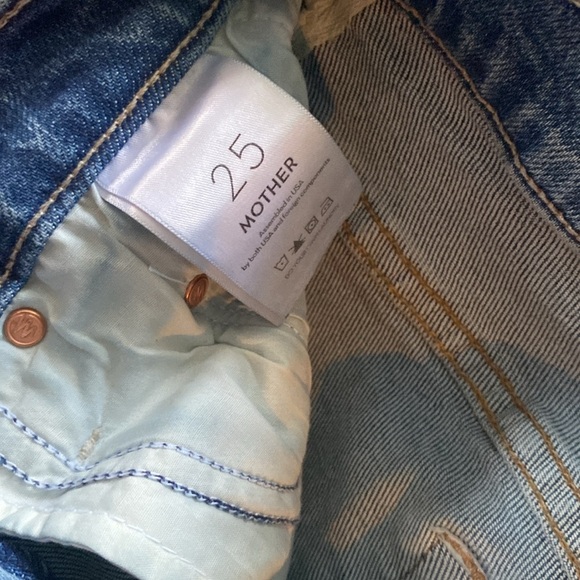 MOTHER THE INSIDER ANKLE DOOM & BLOOM HI RISE ANKLE FLARE BOOTCUT STRETCH DENIM - Picture 16 of 16